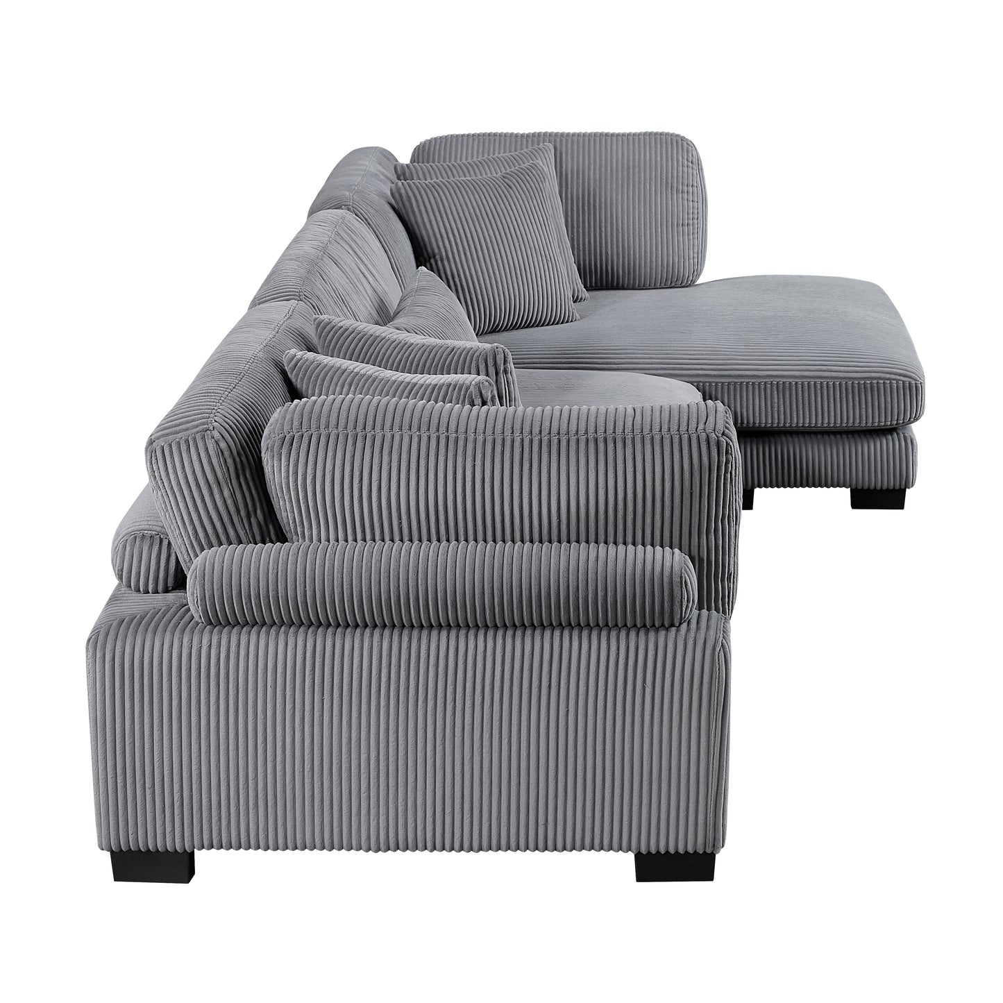 8555GY*CRACVC - (3)3-Piece Modular Sectional with Reversible Chaise