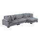 8555GY*CRACVC - (3)3-Piece Modular Sectional with Reversible Chaise