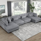 8555GY*2AC2VC - (4)4-Piece Modular Sectional with Reversible Chaise