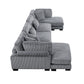 8555GY*2AC2VC - (4)4-Piece Modular Sectional with Reversible Chaise