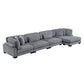 8555GY*CR2ACVC - (4)4-Piece Modular Sectional with Reversible Chaise