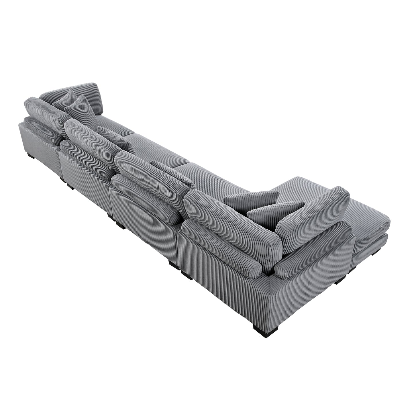 8555GY*CR2ACVC - (4)4-Piece Modular Sectional with Reversible Chaise
