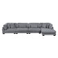 8555GY*CR2ACVC - (4)4-Piece Modular Sectional with Reversible Chaise