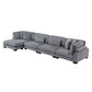 8555GY*CR2ACVC - (4)4-Piece Modular Sectional with Reversible Chaise