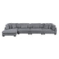 8555GY*CR2ACVC - (4)4-Piece Modular Sectional with Reversible Chaise
