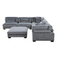 8555GY*6OT - (6)6-Piece Modular Sectional with Ottoman