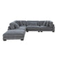 8555GY*5OT - (5)5-Piece Modular Sectional with Ottoman
