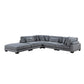 8555GY*5OT - (5)5-Piece Modular Sectional with Ottoman
