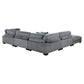 8555GY*5OT - (5)5-Piece Modular Sectional with Ottoman