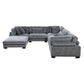8555GY*3CR2ACOT - (6)6-Piece Modular Sectional with Ottoman