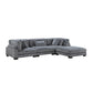 8555GY*4OT - (4)4-Piece Modular Sectional with Ottoman