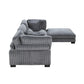 8555GY*4OT - (4)4-Piece Modular Sectional with Ottoman