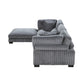 8555GY*4OT - (4)4-Piece Modular Sectional with Ottoman