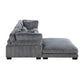 8555GY*4OT - (4)4-Piece Modular Sectional with Ottoman