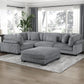 8555GY*3CRACOT - (5)5-Piece Modular Sectional with Ottoman