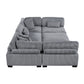 8555GY*6OT - (6)6-Piece Modular Sectional with Ottoman
