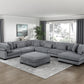 8555GY*2CR3ACVCOT - (7)7-Piece Modular Sectional with Reversible Chaise and Ottoman