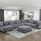8555GY*2CR3ACVCOT - (7)7-Piece Modular Sectional with Reversible Chaise and Ottoman