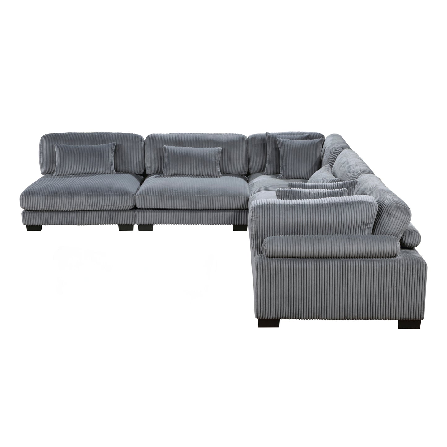 8555GY*5SC - (5)5-Piece Modular Sectional