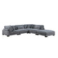 8555GY*5OT - (5)5-Piece Modular Sectional with Ottoman