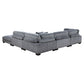 8555GY*5OT - (5)5-Piece Modular Sectional with Ottoman