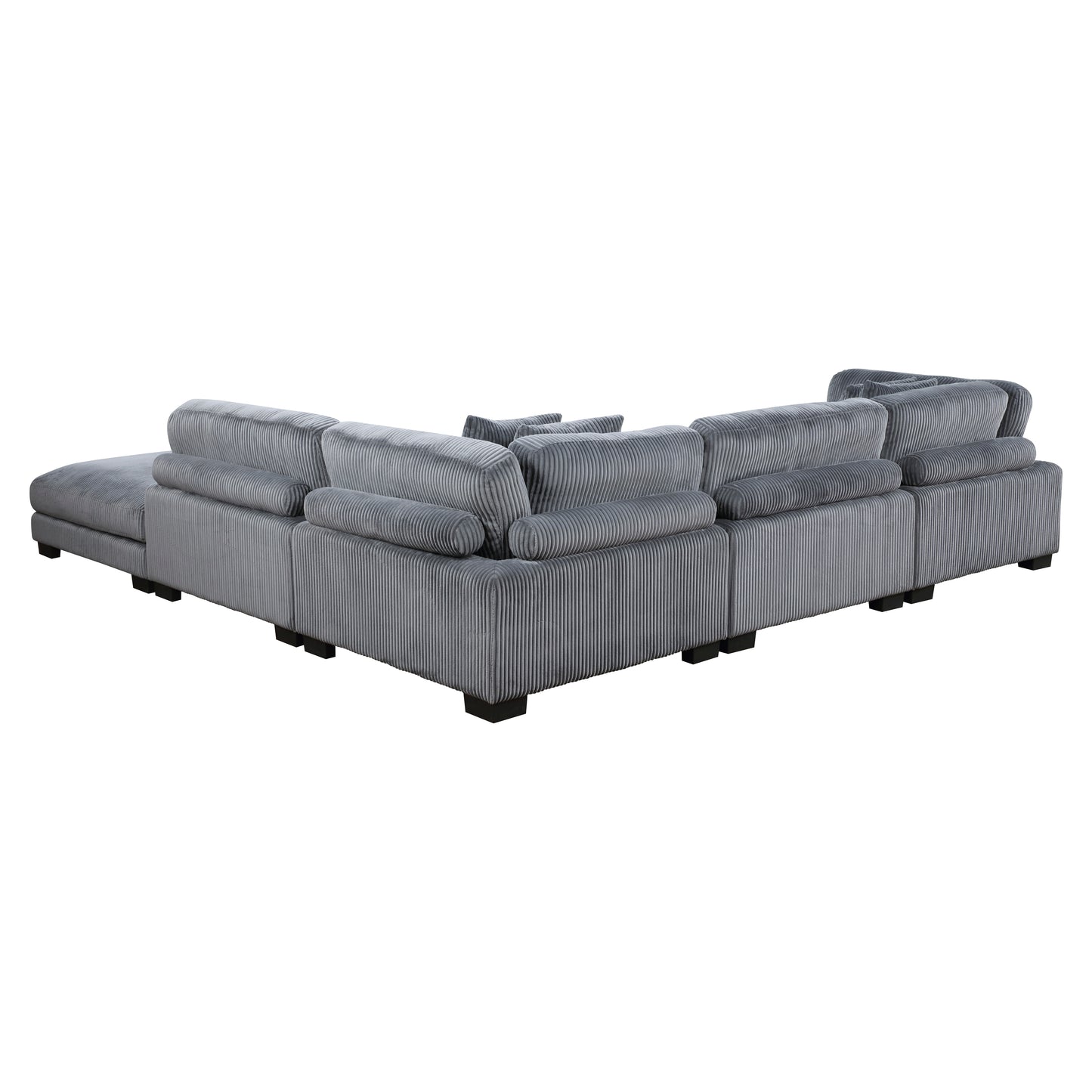 8555GY*5OT - (5)5-Piece Modular Sectional with Ottoman