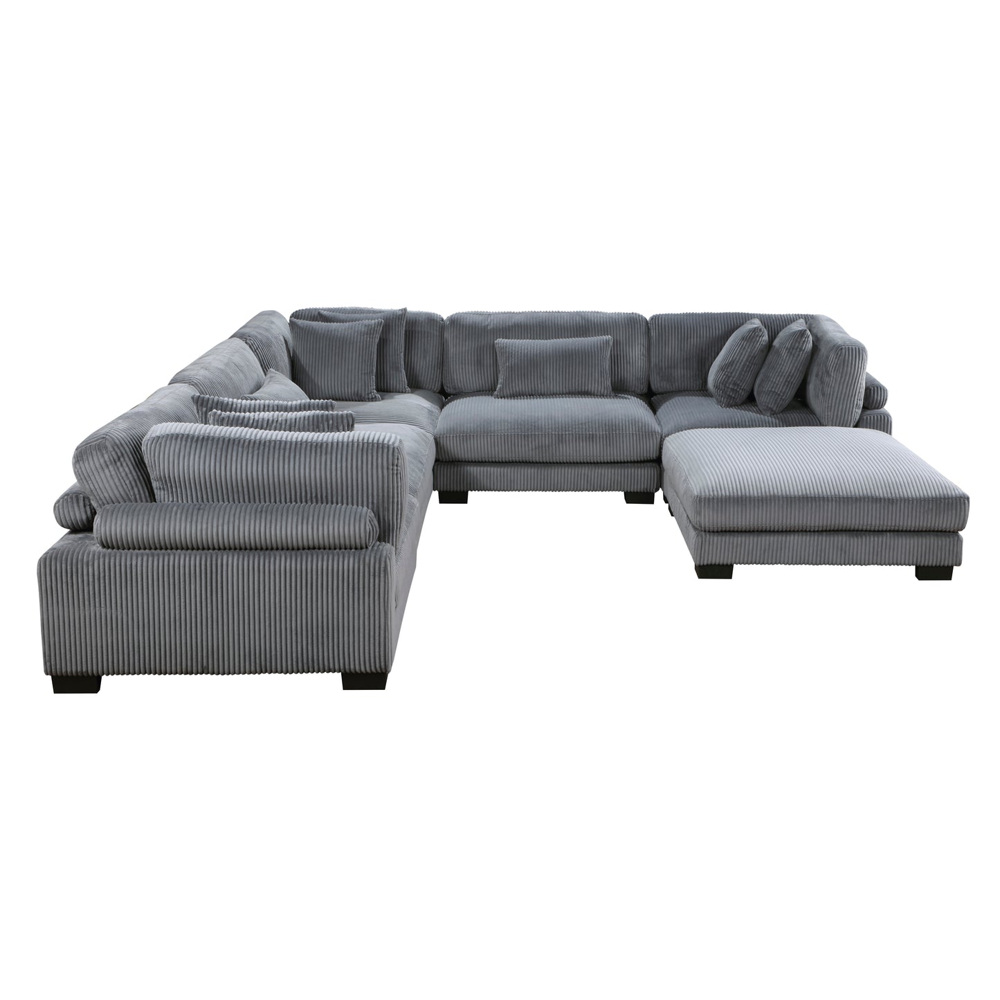 8555GY*3CR2ACOT - (6)6-Piece Modular Sectional with Ottoman