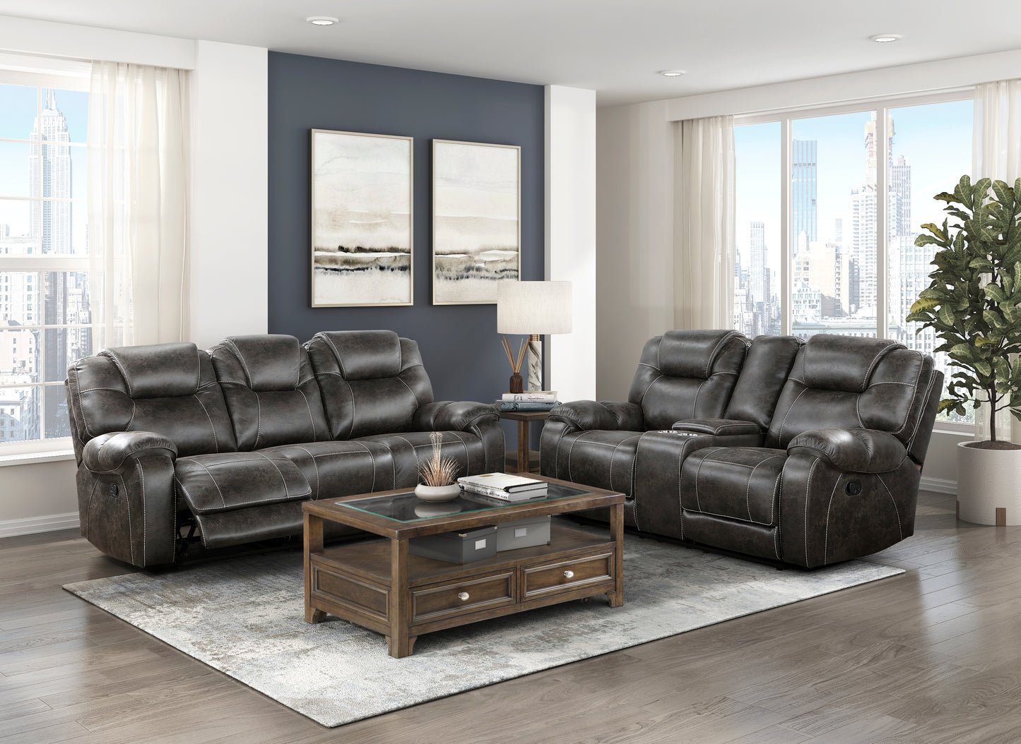 8560PM-3 - Double Reclining Sofa