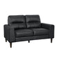8566BLK*2 - 2pc Set: Sofa, Love