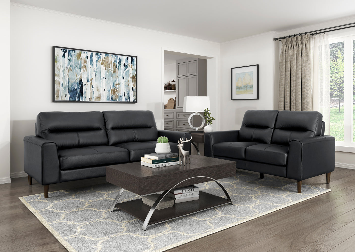 8566BLK-2 - Love Seat