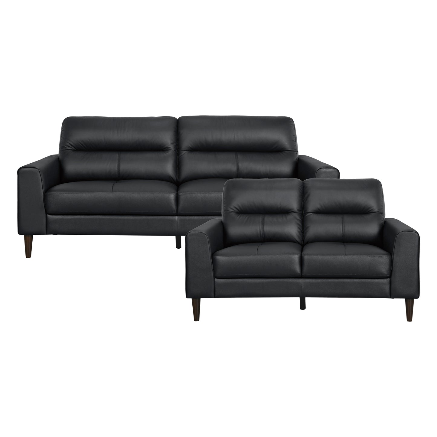 8566BLK*2 - 2pc Set: Sofa, Love