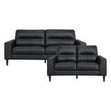 8566BLK*2 - 2pc Set: Sofa, Love
