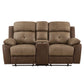 8599BR-2 - Double Glider Reclining Love Seat with Center Console