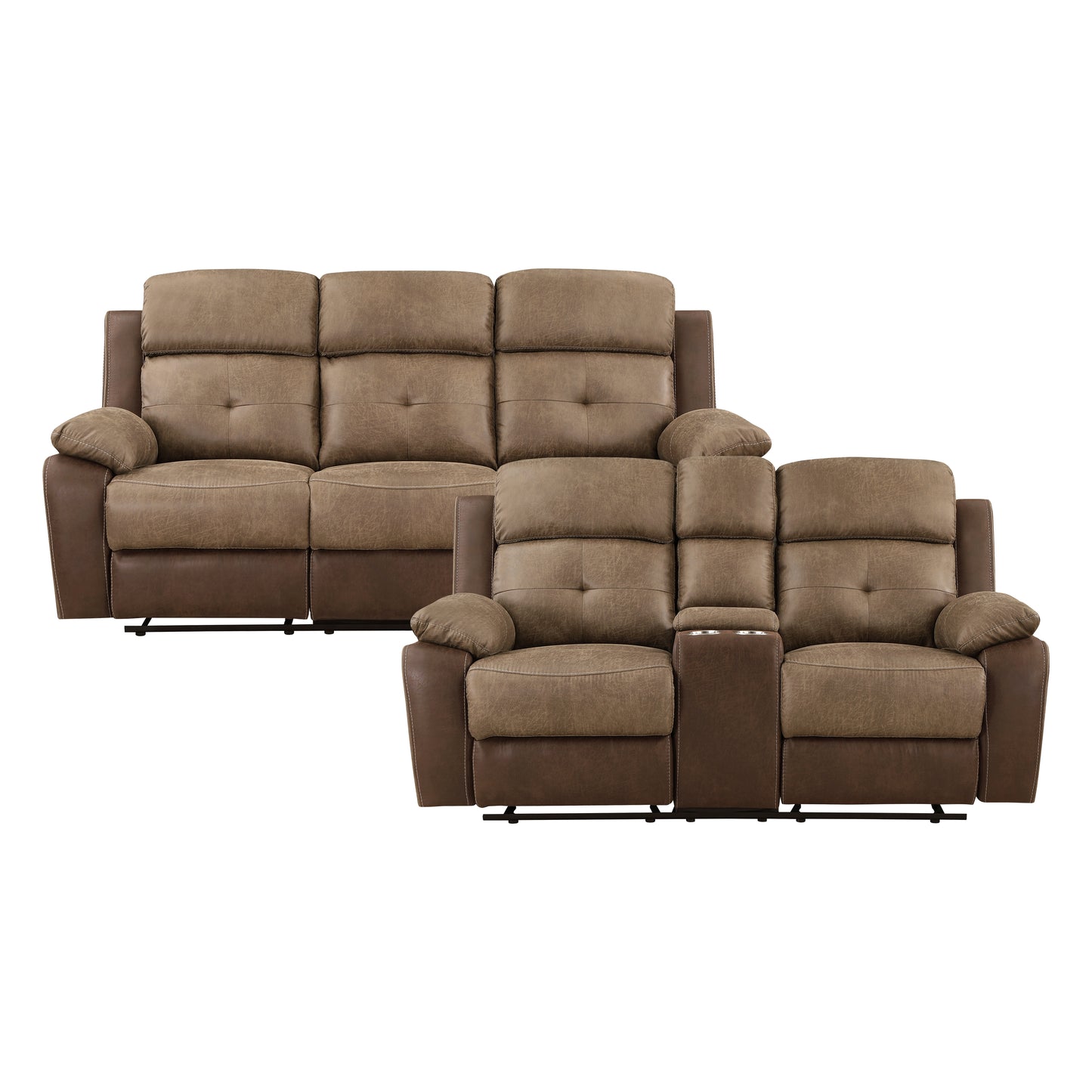 8599BR*2 - 2pc Set: Sofa, Love