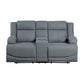 9207GPB-2 - Double Reclining Love Seat with Center Console