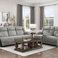9207GRY-3 - Double Reclining Sofa