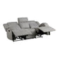 9207GRY-3 - Double Reclining Sofa