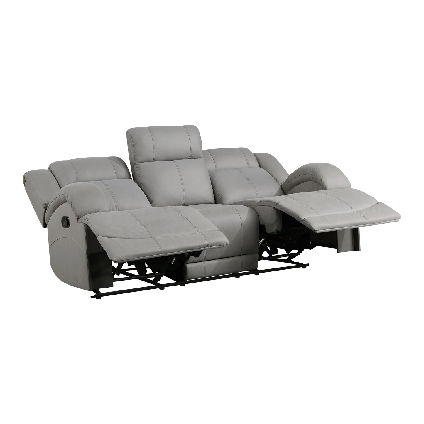 9207GRY-3 - Double Reclining Sofa