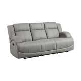 9207GRY-3 - Double Reclining Sofa
