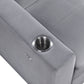9258 - Convertible Sofa with Hidden Storage, Cup Holders and Charging Ports