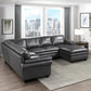 9267GY*42LRC - (4)4-Piece Sectional with Right Chaise