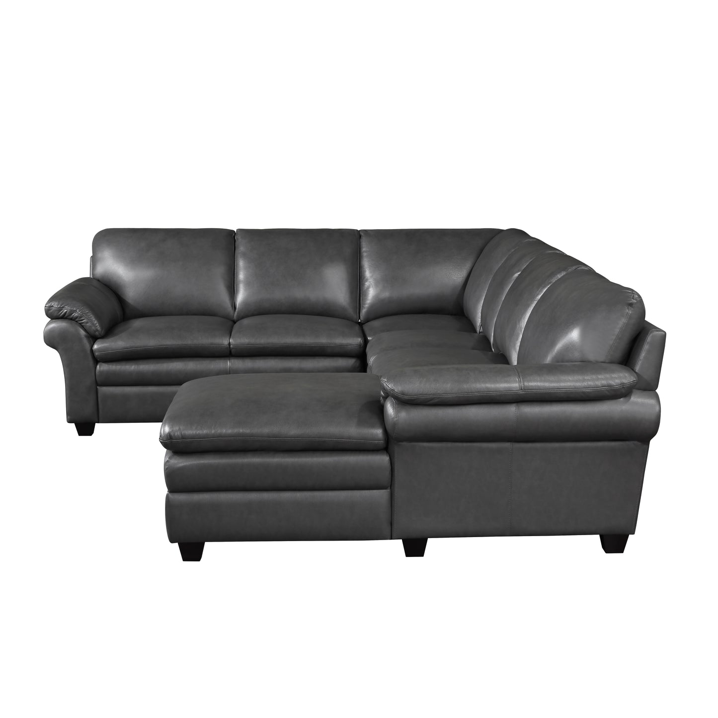 9267GY*42LRC - (4)4-Piece Sectional with Right Chaise