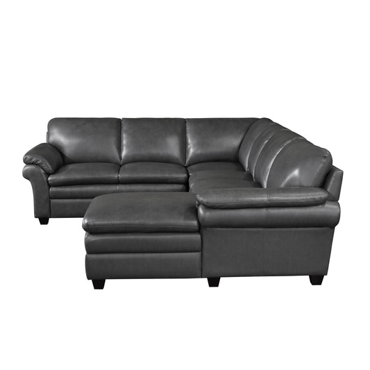 9267GY*42LRC - (4)4-Piece Sectional with Right Chaise