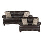 9268BRW*2 - 2pc Set: Sofa, Love