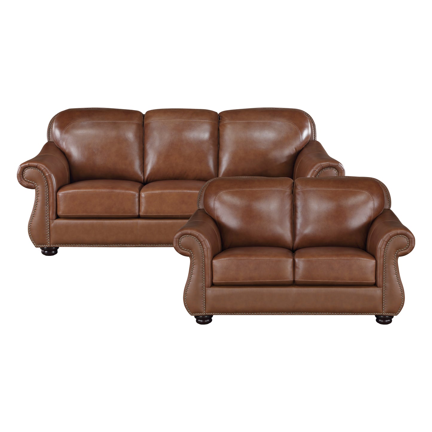 9270BR*2 - 2pc Set: Sofa, Love