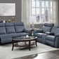 9301BUE-3 - Double Reclining Sofa with Center Drop-Down Cup Holders