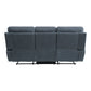 9301BUE-3 - Double Reclining Sofa with Center Drop-Down Cup Holders