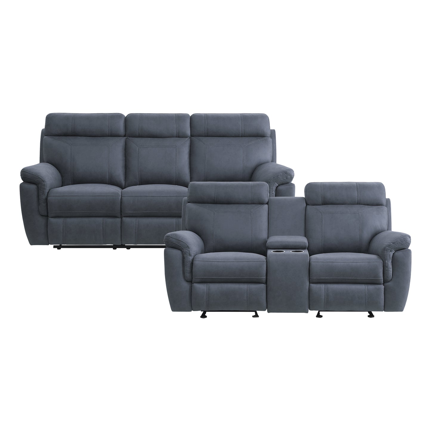 9301BUE*2 - 2pc Set: Sofa, Love