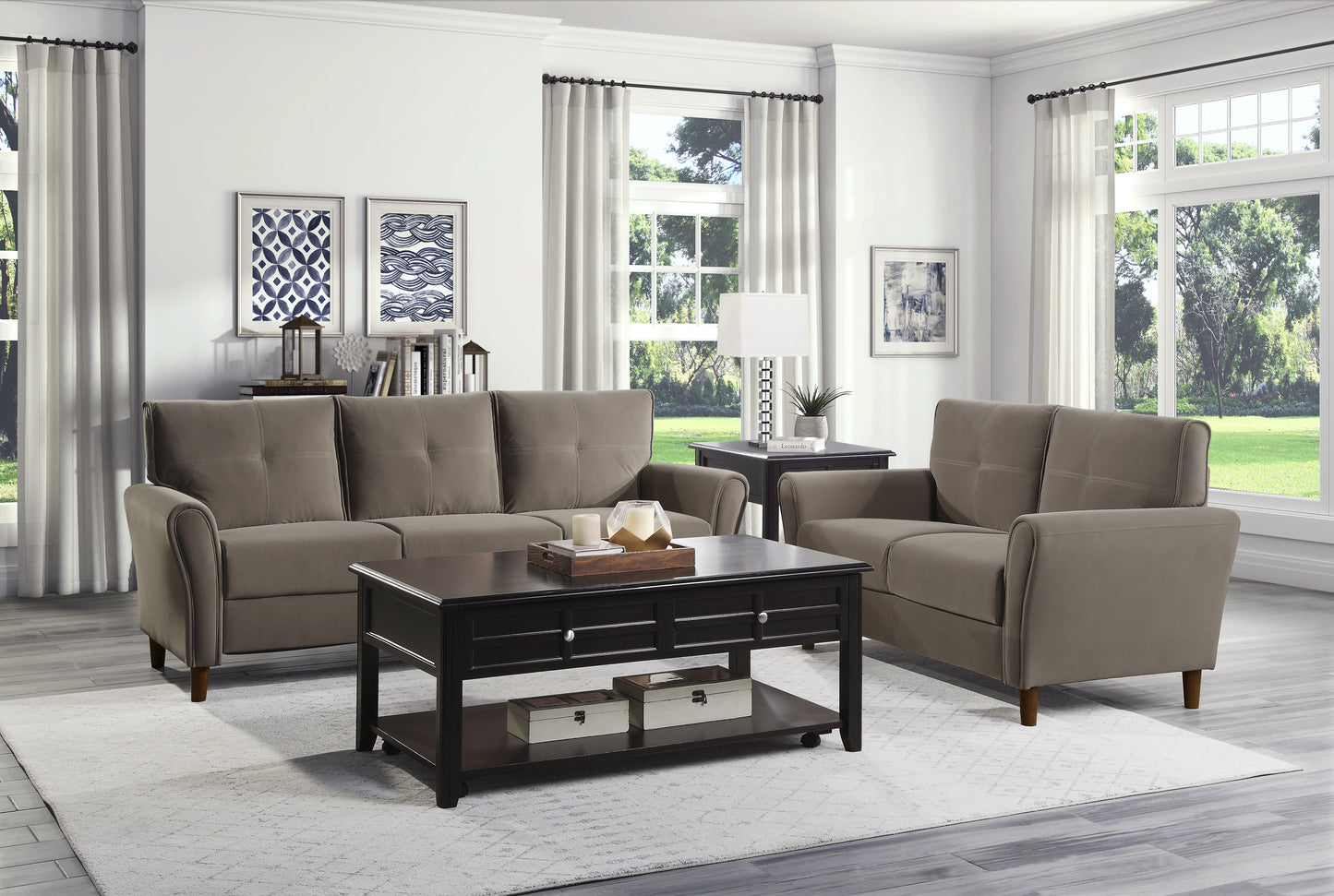9348BRW-2 - Love Seat