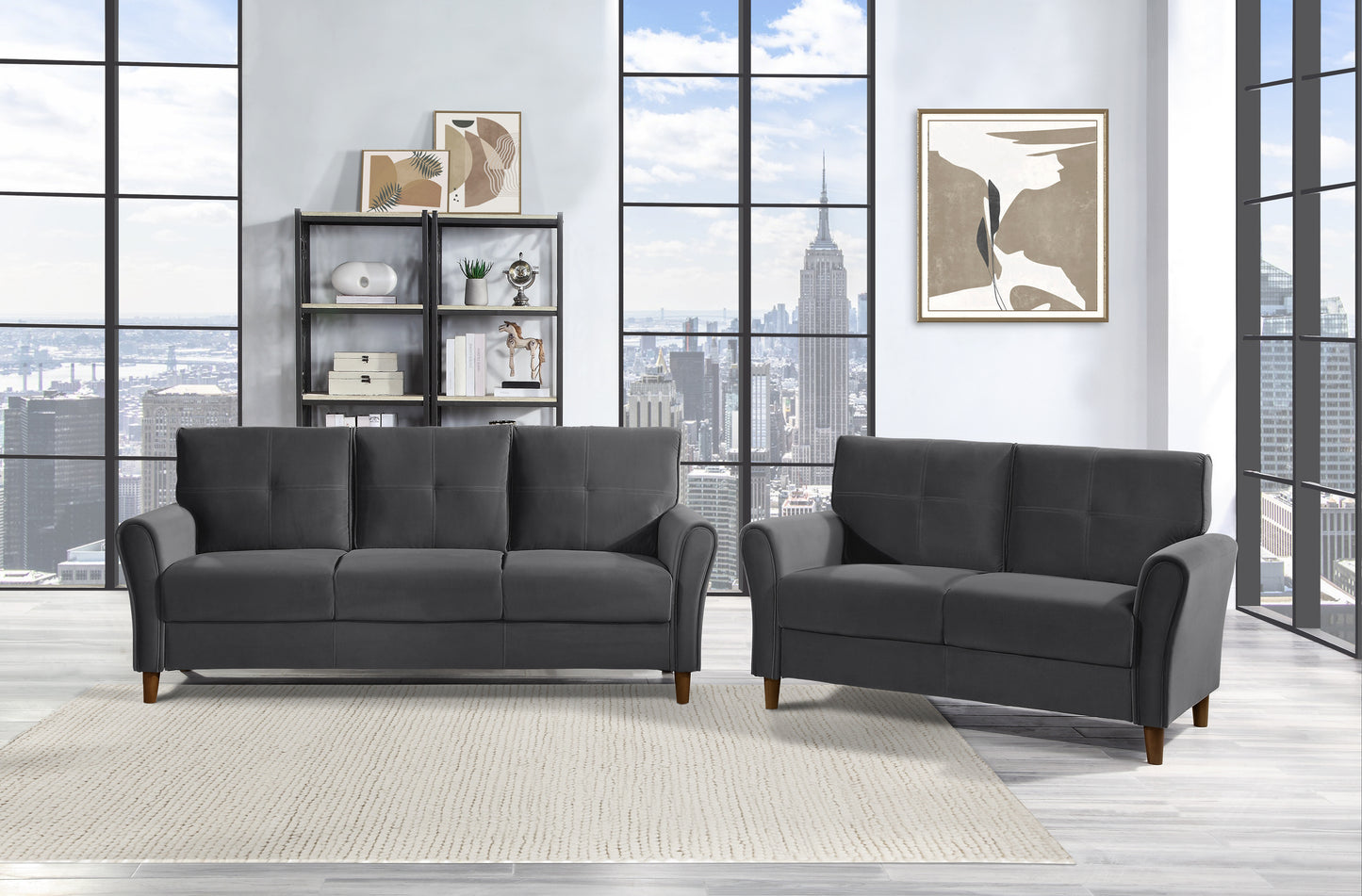 9348GRY-2 - Love Seat